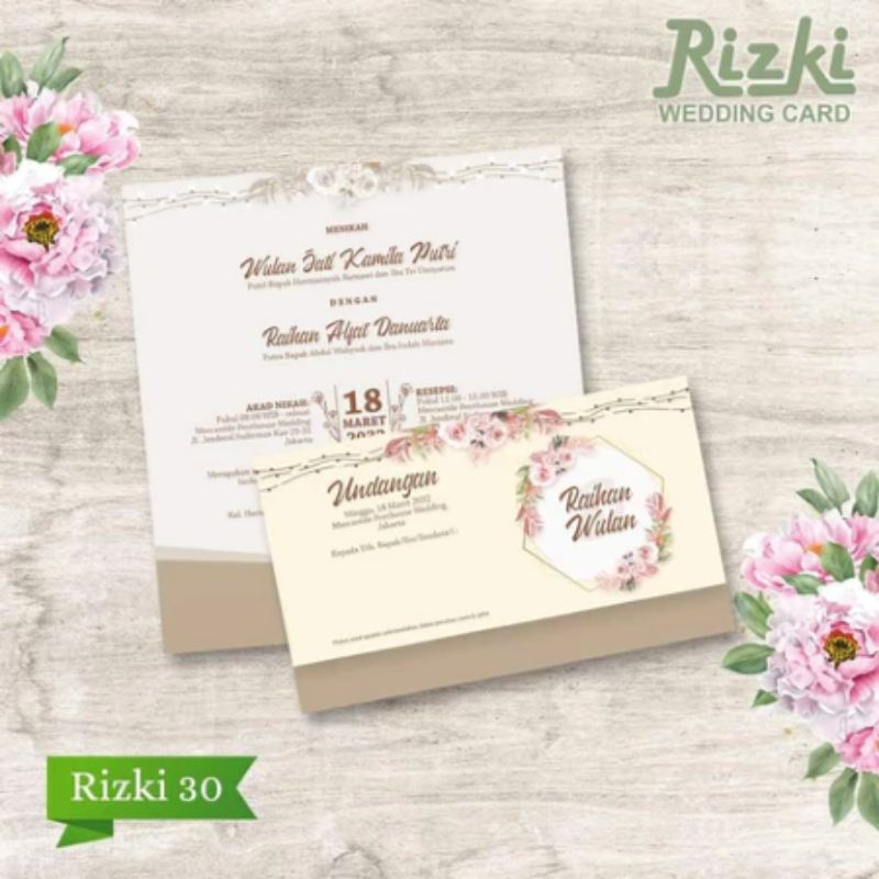 Cetak Undangan Rizki 30 COD