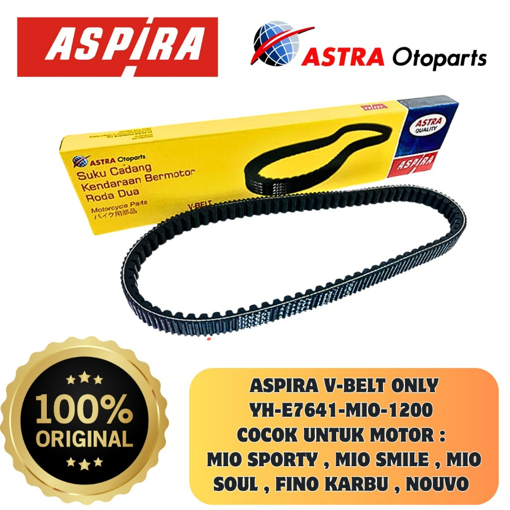 VanBelt Only Assy , Vbelt Kit , V-belt + Roller Mio Sporty Mio Smile Mio Soul Karbu Fino Karbu Nouvo