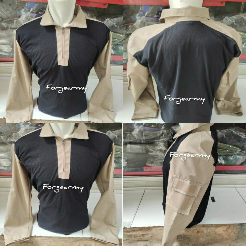 KAOS BDU TACTICAL HITAM KREM