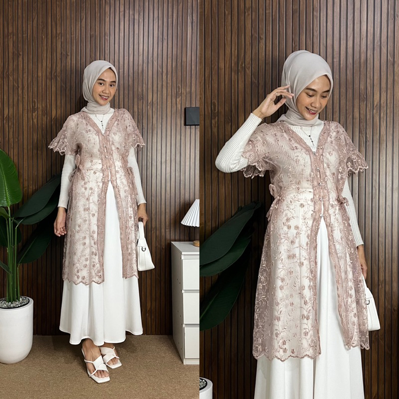 FALEA - Zia Outer Brukat - Outer Brukat Tile Kondangan - Outer Brukat Wisuda Wanita