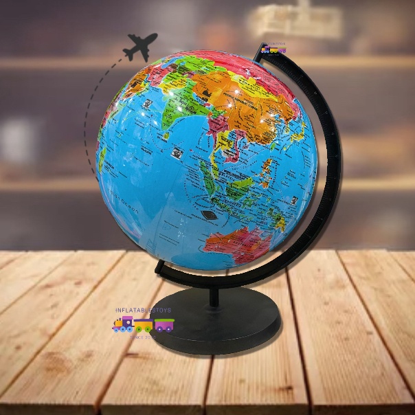 Super Berhadiah Mainan Balon Tiup Globe Edukasi Geografis Anak  Peta Dunia Globe Set
