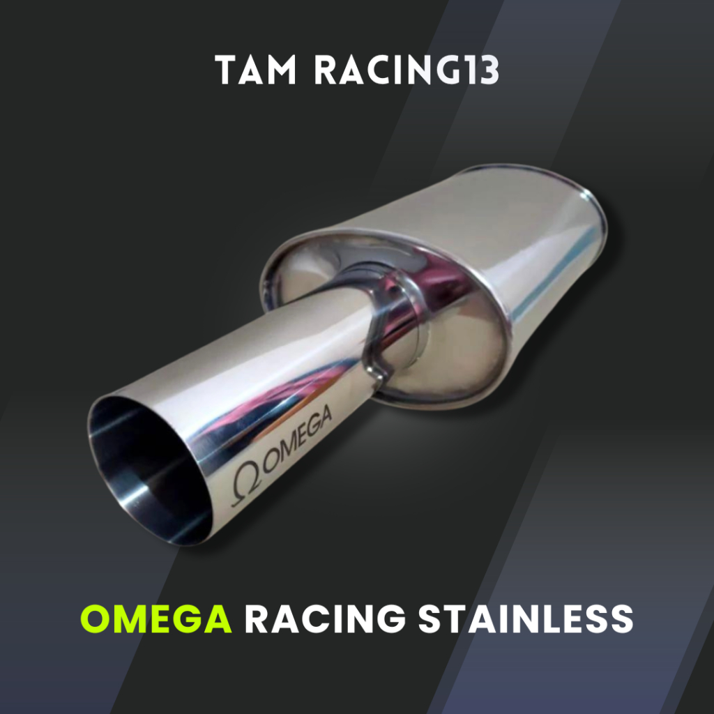 Knalpot Omega Racing Stainless Suara Bass Halus Adem Cocok Untuk Semua Mobil