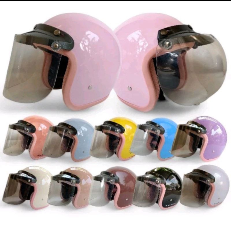 Helm Bogo Wanita Hijab SNI / Helm Bogo Dewasa Polos SNI / Helm Hijab Wanita SNI