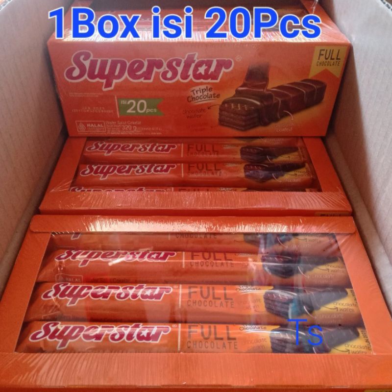 

Superstar Wafer Triple Chocolate 320gr. 1Box isi 20pcs