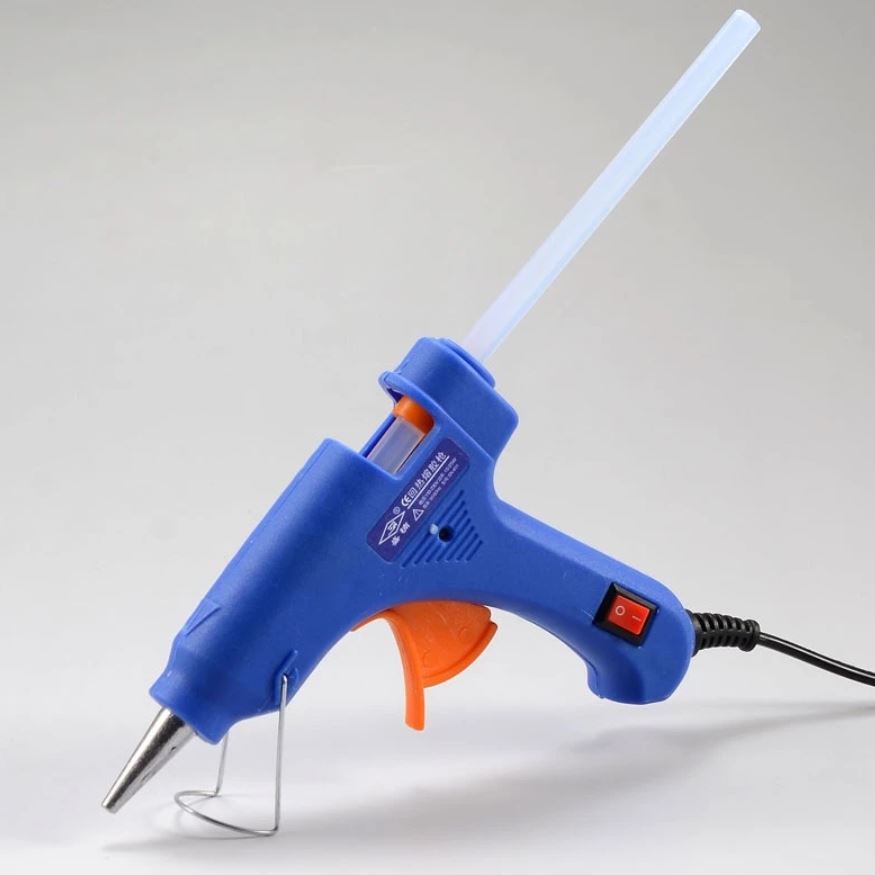 

(SKN) Lem Tembak Glue Gun Mini Alat Perekat Panas Bakar Hot Melt ON-OFF 20 W Watt Refill GlueStick