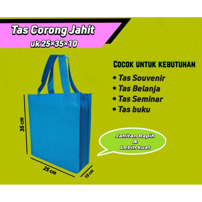 

(isi 12 pcs) Goodie Bag Jahit 25x35 | HLS Jahit | Tas Spunbond murah