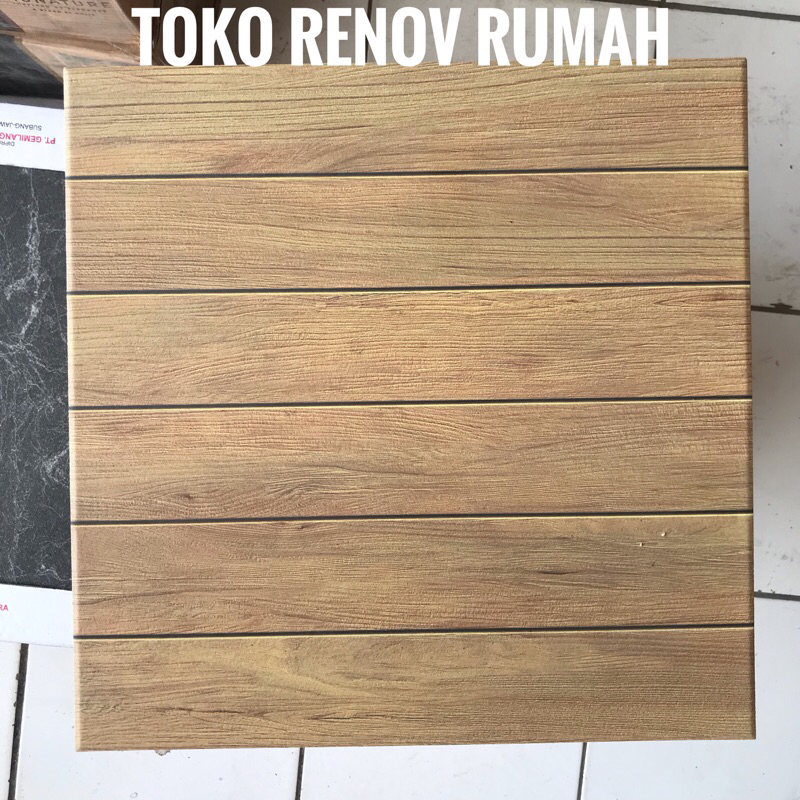 keramik lantai 40x40 motif urat kayu (kasar) / keramik motif kayu/ keramik ruangan/ keramik teras/ k