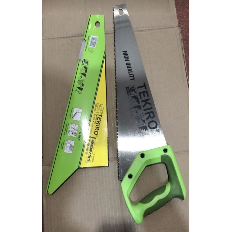 gergaji kayu TEKIRO asli 18 inchi handsaw 2 teeht gergaji tangan manual bagus berkualitas