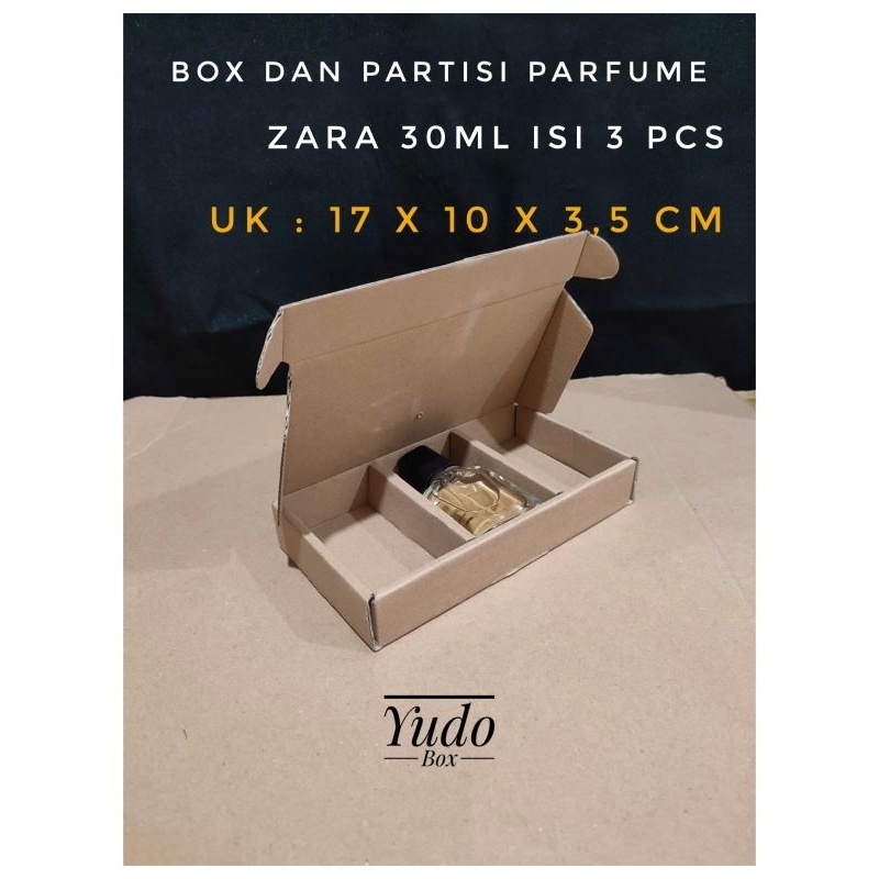 

kardus box UK.17 x 10 x 3,5 cm model parfum zarra 30 ml ( sekat 3 )