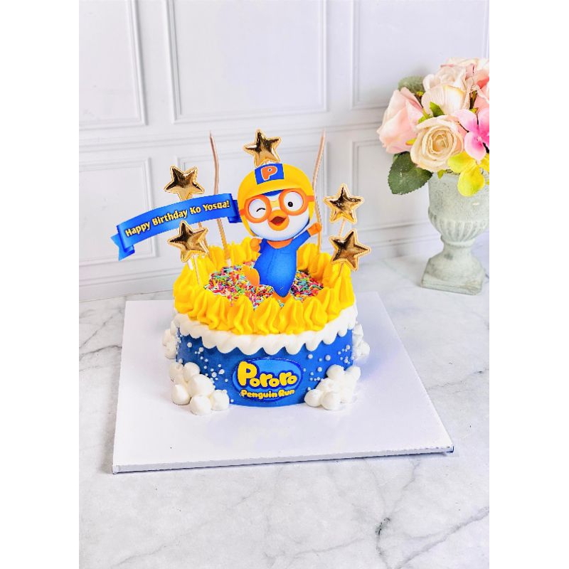 

cake birthday kue ulang tahun Pororo (topper)