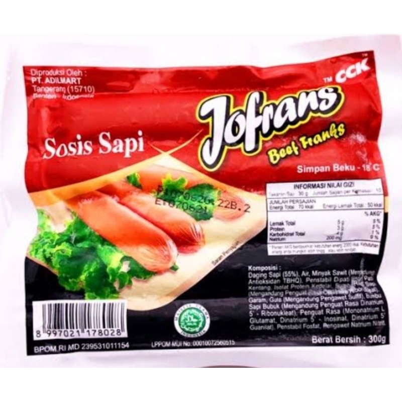 

(KHUSUS BATAM) JOFRANS SOSIS SAPI 300 GR