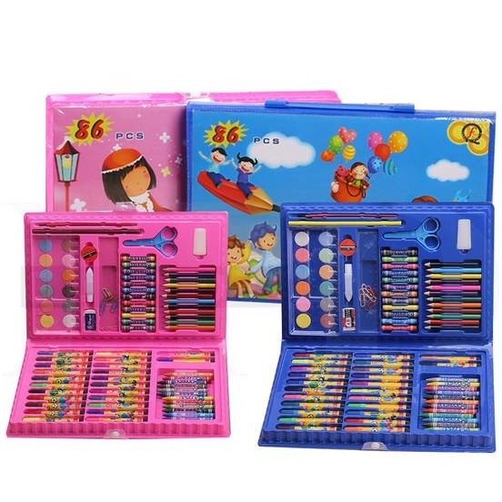 

Gratis Bubble Wrap Colouring Set 86 pcs Pensil Warna Crayon set Kado anak 86in1