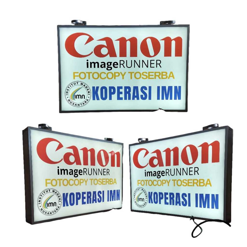 PROMO [BISA COD] NEON BOX CANON CUSTOM AKRILIK DUA SISI