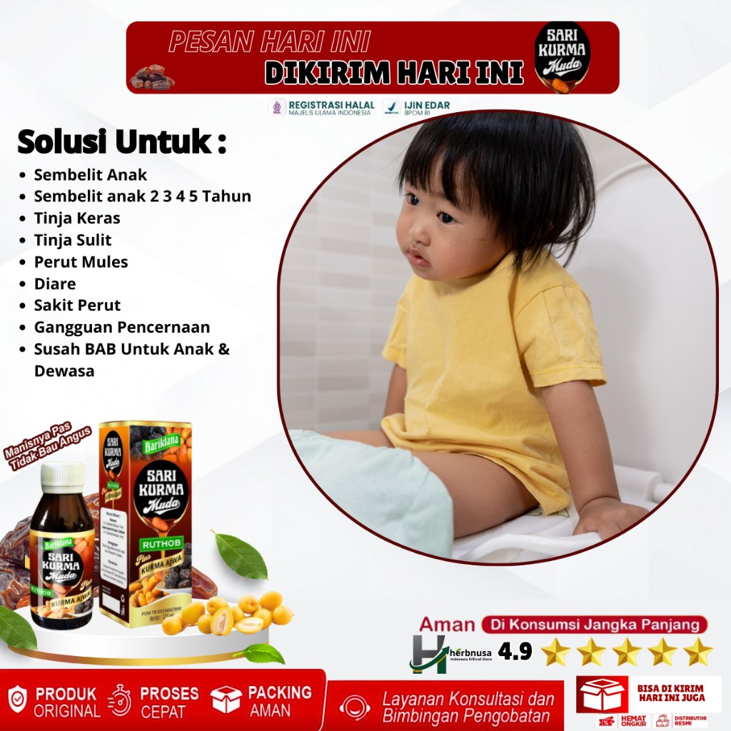 Obat Susah Bab Anak - Obat Herbal Susah Bab untuk Anak - Obat Tradisional Bab Keras - Obat Alami Nye