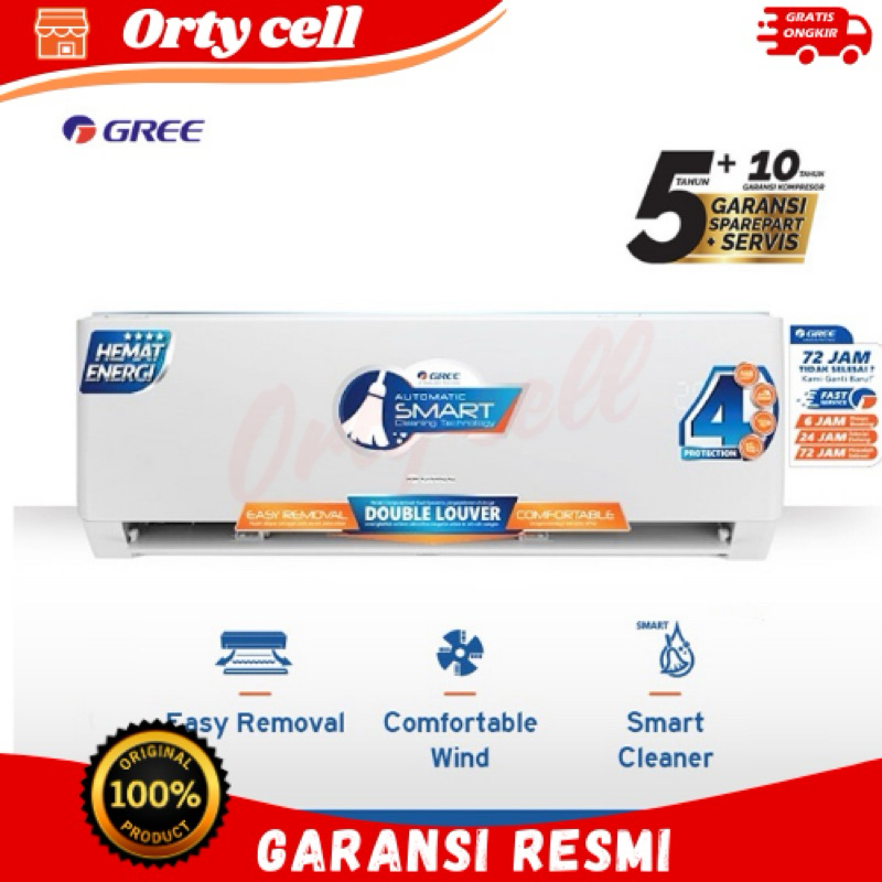 AC Gree 1/2 PK tipe moo5 Standar Garansi resmi