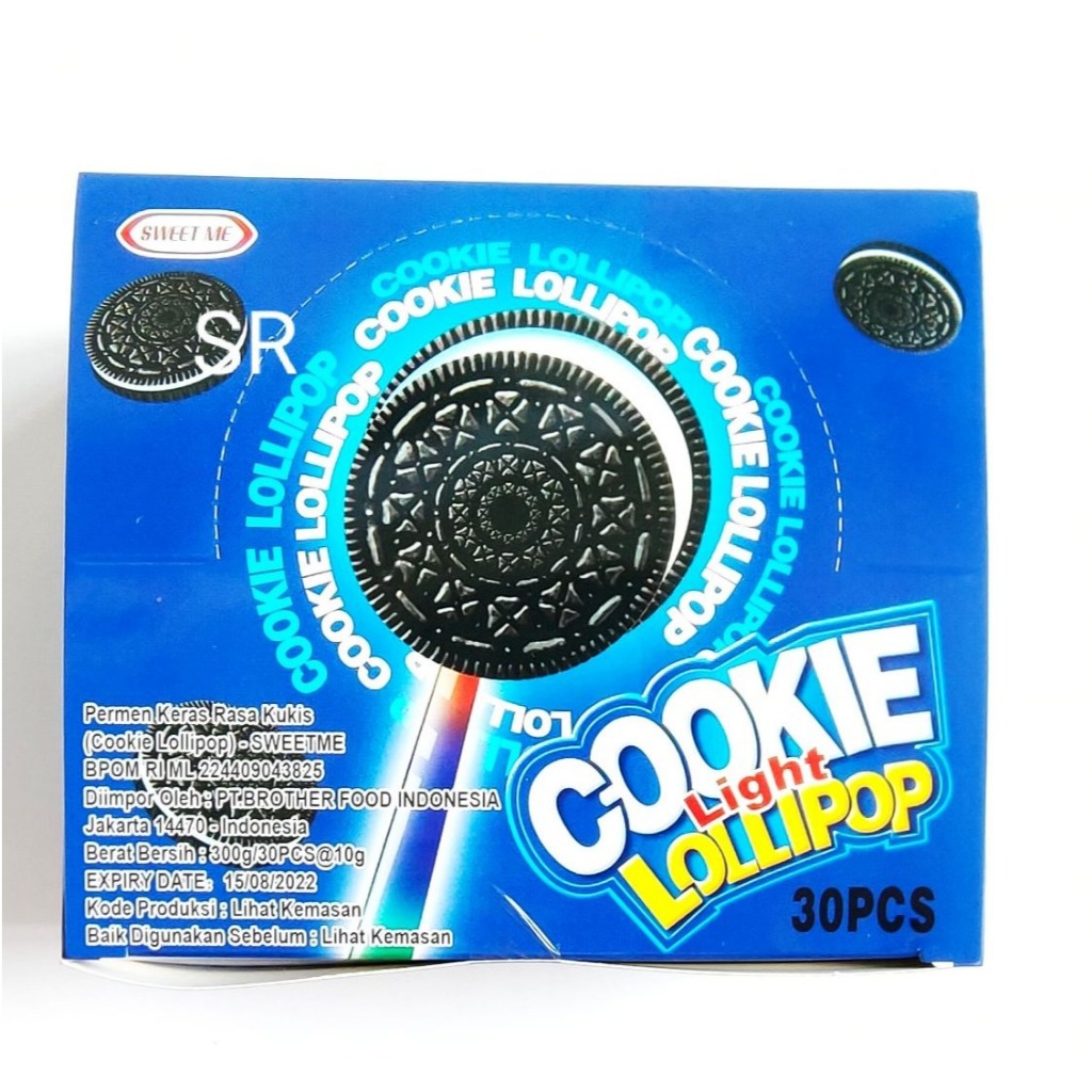 

PERMEN OREO COOKIE LOLLIPOP BOX ISI 30 PCS HALAL RASA COKELAT SWEETME