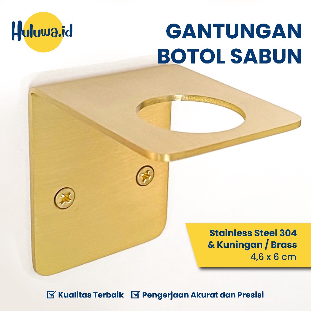 Gantungan Botol Sabun  Soap Dispenser Holder Stainless  Kuningan