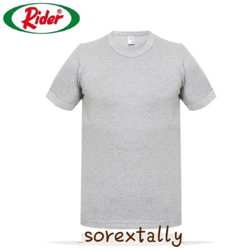 Rider Kaos Oblong Pria Polos Katun R 223 BW Kaos ABU Anti Melar