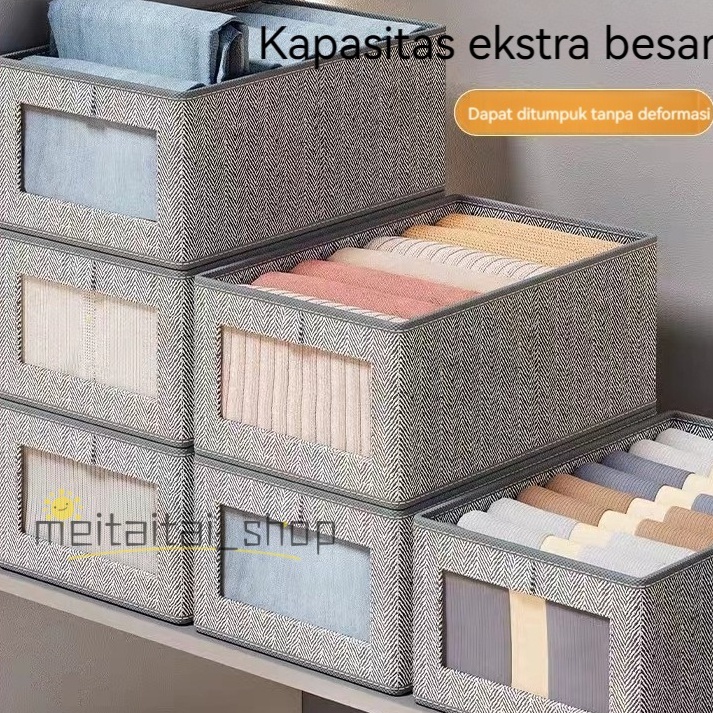 Foldae Underwearr Storage Box Non Woven Clothing Organizer kotak baju kotak penyimpanan storage box 
