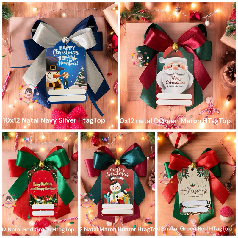 

READY STOCK Pita Hampers Siap Pakai tema Natal uk 10x12cm dengan hangtag HTAGTOP