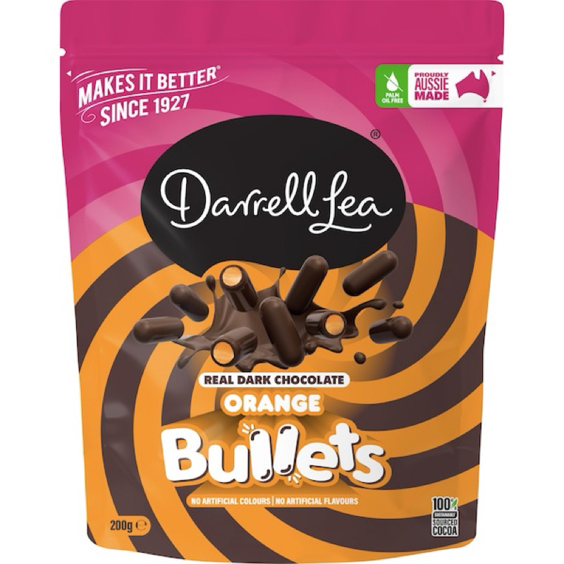 

Darrell Lea Dark Chocolate Orange Bullets 200g - Australia