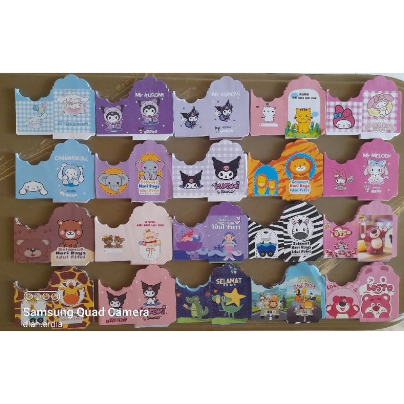 

Amplop Lebaran Idul Fitri Motif Sanrio Kuromi / Hewan Lucu