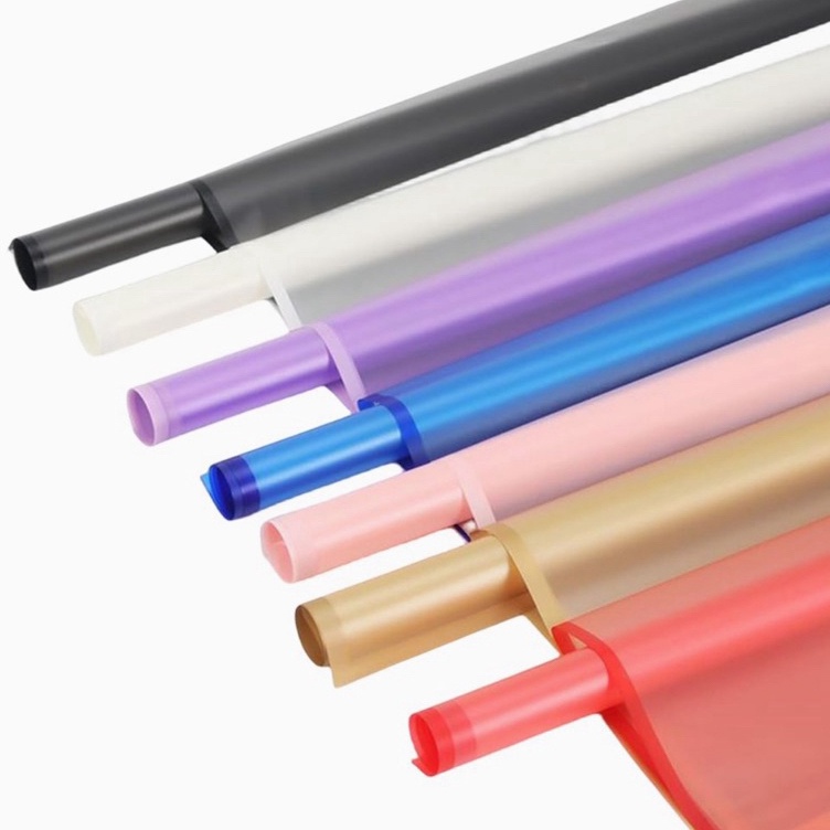 

Super Produk 1 PAK 2 LEMBAR Wrapping Transparan Lis Warna Cellophane Color Lis Kertas Bunga Kertas Buket Waterproof Cellophane Paper