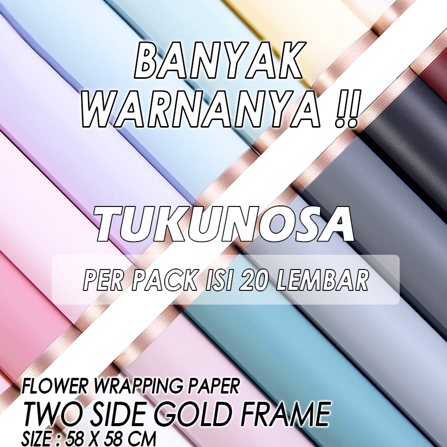 

Spesial Khusus PERPACK FLOWER WRAPPING PAPER TWO SIDE GOLD FRAME KERTAS BUKET BUNGA CELLOPHANE PAPER BOUQUET PAPER KERTAS BUCKET