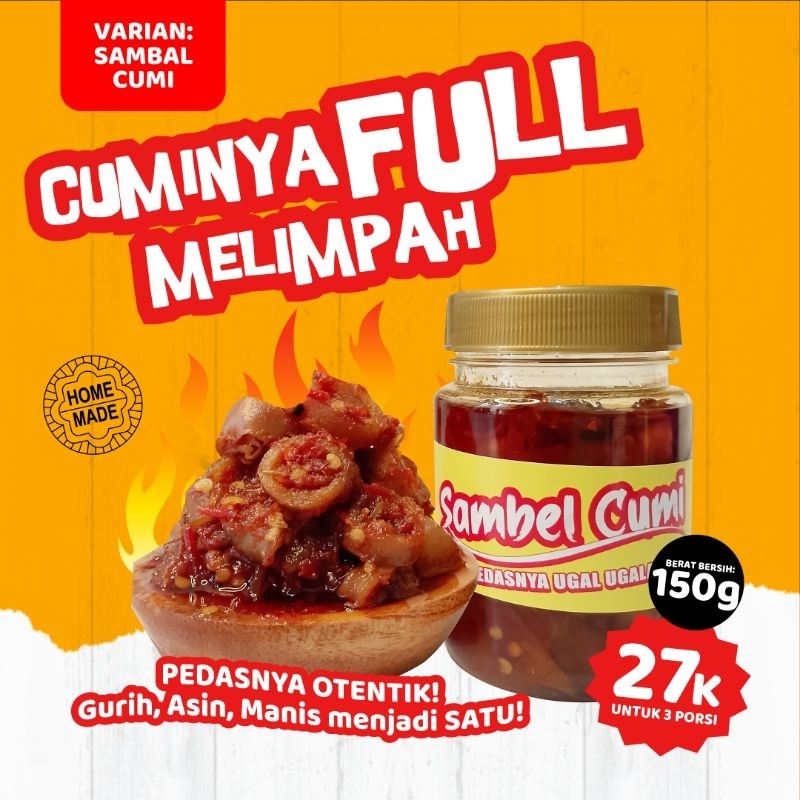 

Sambel Cumi Asin Homemade | Berat bersih 150 gr | Pedasnya ugal ugalan