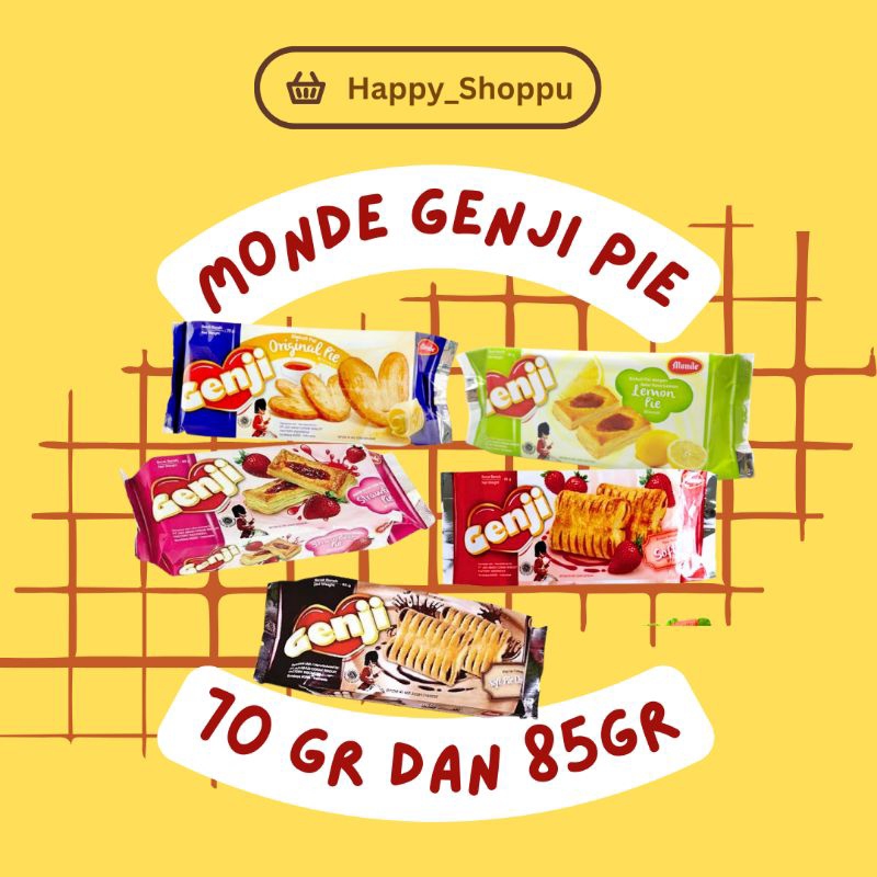 

Monde Genji Pie Original 70gr, Lemon 85g, Strawberry Pie 85g, Soft pie Strawberry dan Choco 85g