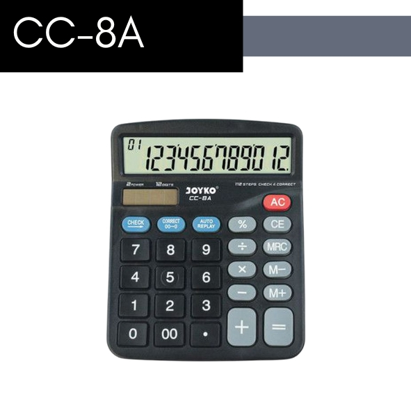 

(PCS) Kalkulator Joyko CC-8A / Calculator Kalkulator Joyko CC-8A 12 Digits