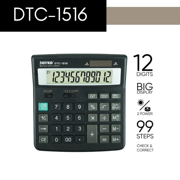 

Kalkulator Joyko DTC-1516 / Calculator Kalkulator Joyko DTC-1516 12 Digits Check Correct
