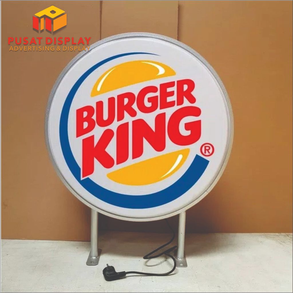 Neon Box Custom Bulat + Bracket Breked Braked / Custom Neon Box Bulat + Bracket Murah / Neon Box Bul