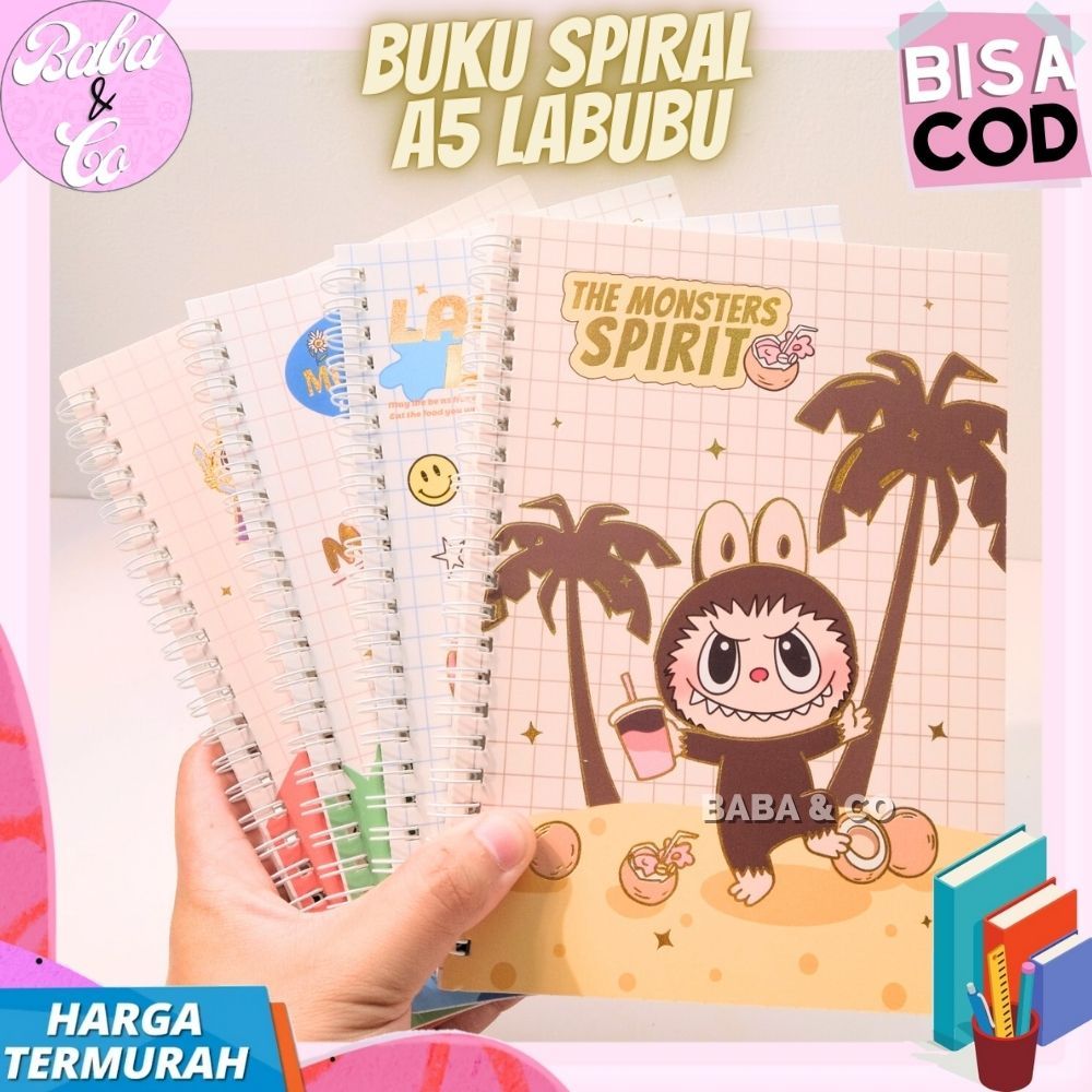 

BUKU LABUBU A5 BUKU TULIS A5 SPIRAL LABUBU LUCU UNIK MURAH BUKU NOTEBOOK A5 LABUBU LISA SERIES