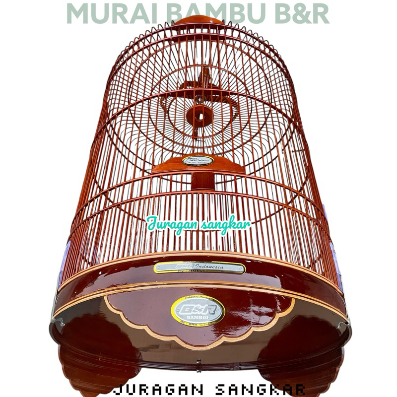 SANGKAR KANDANG MURAI BNR BDR B&R BAMBU LOGO BARU