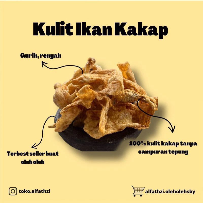 

OLEH OLEH KHAS SURABAYA♥️ KRUPUK KULIT IKAN KAKAP ASLI