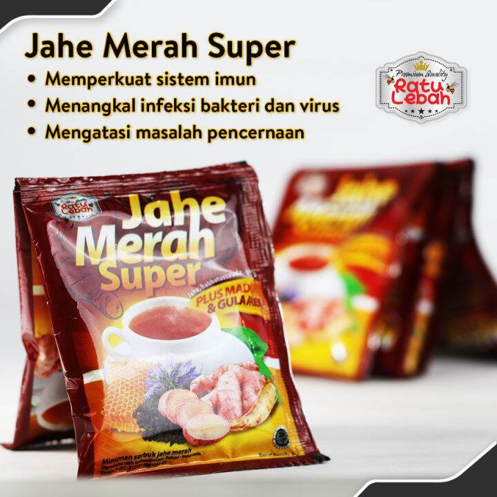 

Jahe Merah Ratu Lebah 1 Renceng isi 10 Sachet Minuman Jahe Herbal Plus Gula Aren - Jahe Merah Super Ratu Lebah: Rahasia Kesehatan Alami untuk Hidup Lebih Sehat