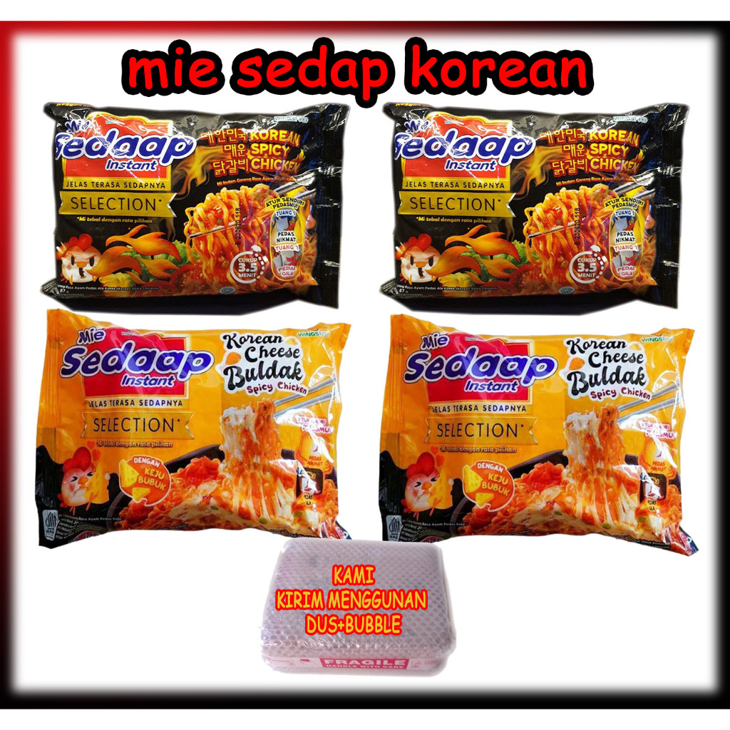 

Mie Sedaap Sedap Selection Goreng Korean 87 Gram Ready berbagai Varian Rasa