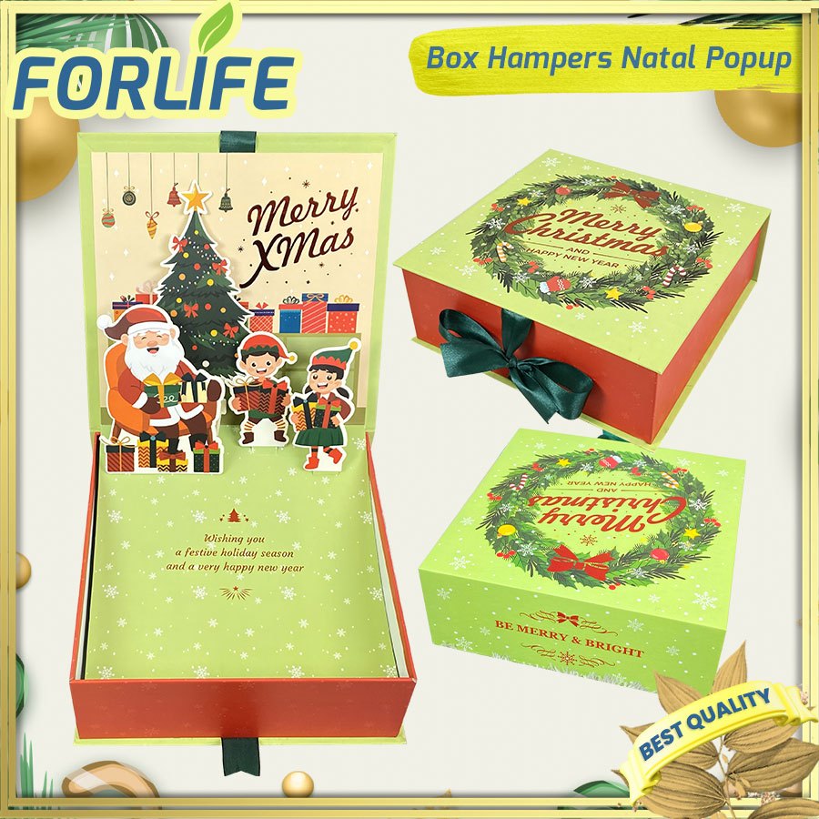 

Box Hampers Pop Up Merry X-max/ Gift Box Natal/ Pop Up Box Hampers Christmas