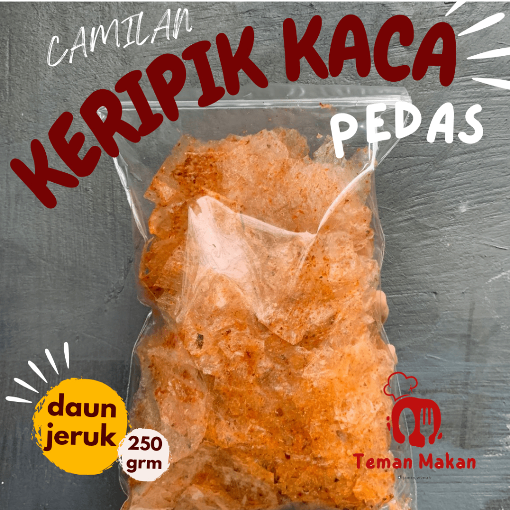 

[FREE PACKING KARUS DAN BUBLE WRAP] Camilan Keripik Kaca Kering Pedas Daun Jeruk