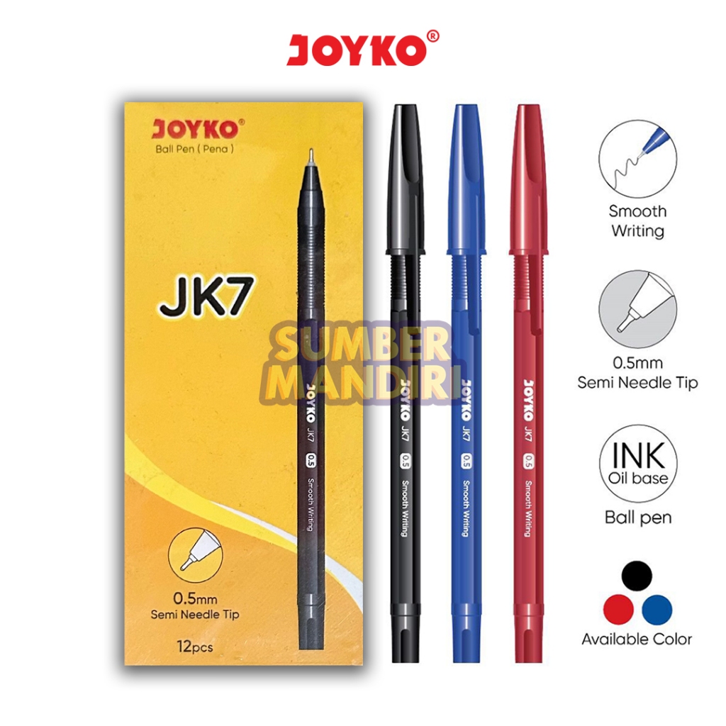 

Ball Pen Pulpen Pena JOYKO JK7 0.5 mm [12 PCS]