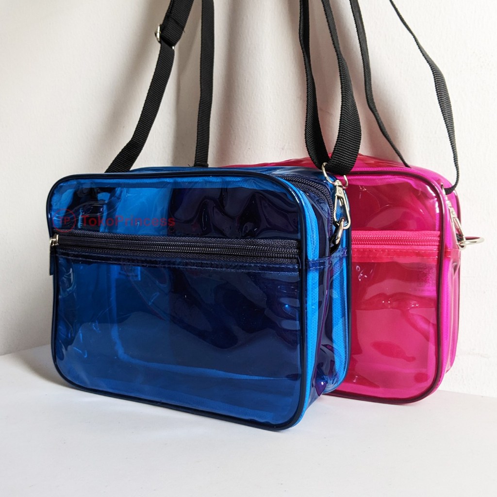 Tas Konser PVC Tas Selempang Mika PVC Wanita Tas konser Slingbag Mika Transparan