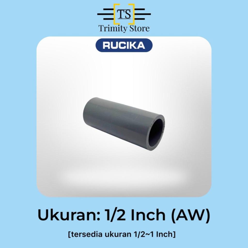 RUCIKA Sok / Socket / Sambungan Pipa PVC (AW) Ukuran 1/2 Inch [S-AW]