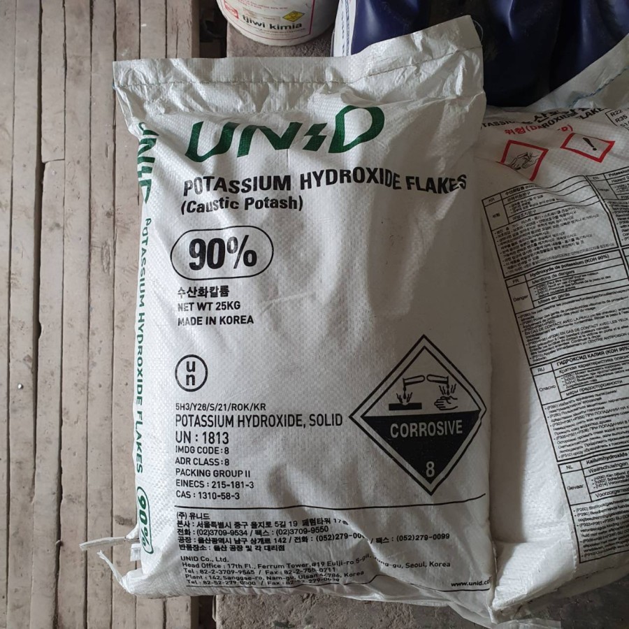 KOH 90 % Korea 25 Kilogram Kalium Hidroksida Potasium Hidroksida