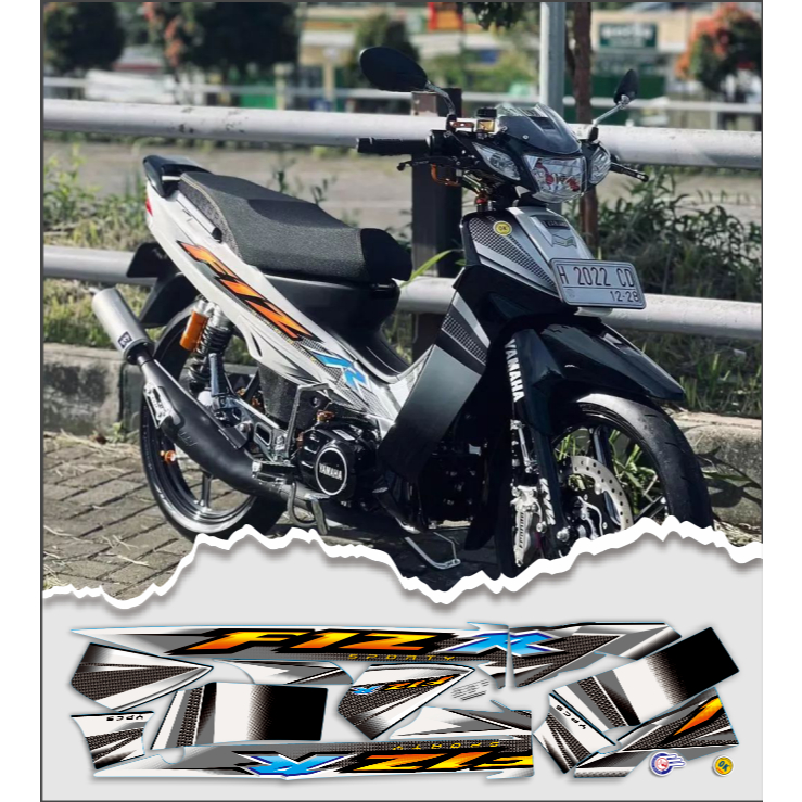 STRIPING FIZR 2004 HITAM HOLOGRAM FIZ R MURAH