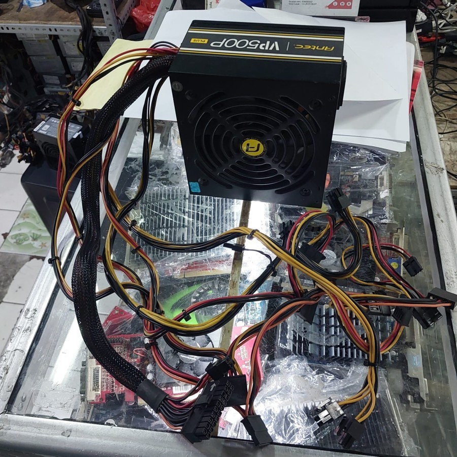 Power supply PSU pure rakitan gaming 500WATT 80PLUS ANTEC murah 2x 8pin vga pci express