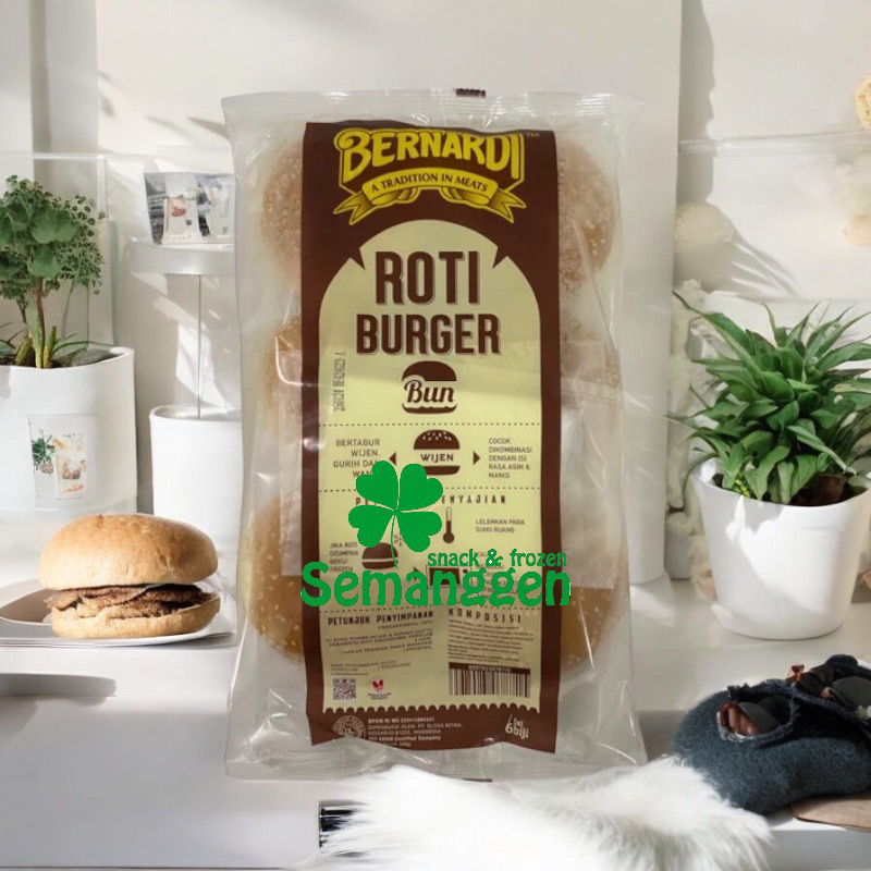 

Bernardi Roti Burger wijen isi 6s ☘️Semanggen frozen