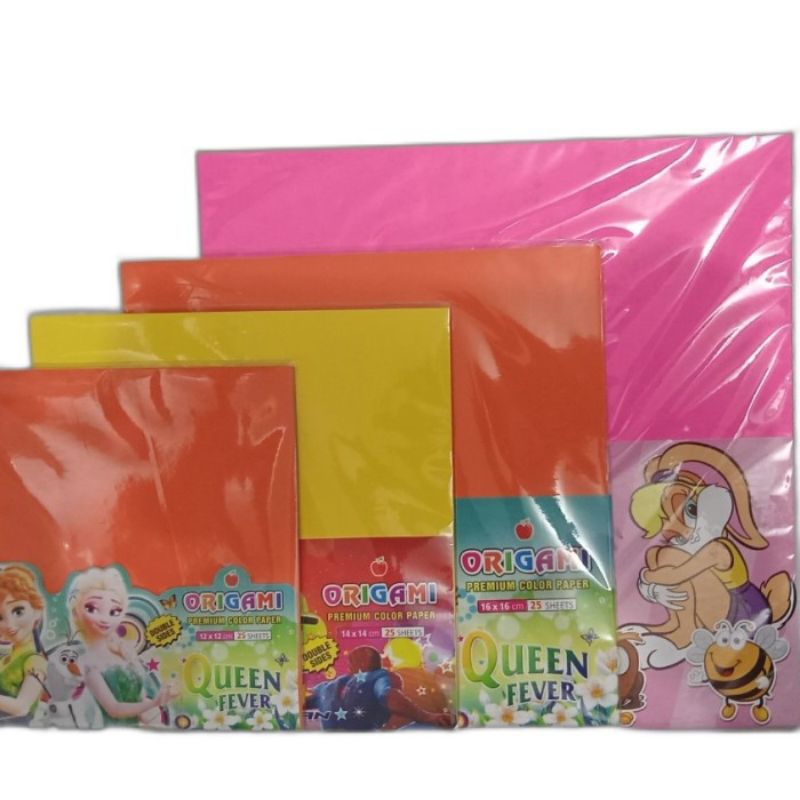 

Kertas lipat origami balok balik double side 12x12 , 14x14 , 16x16 , 20x20