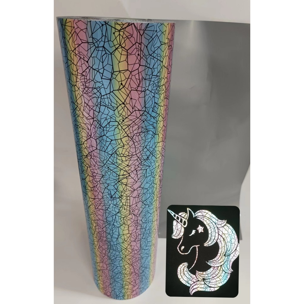 POLYFLEX REFLECTIVE RAINBOW Lebar 50 cm - POLYFLEX RAINBOW METERAN - POLYFLEX TERMURAH(MASKING ADA L