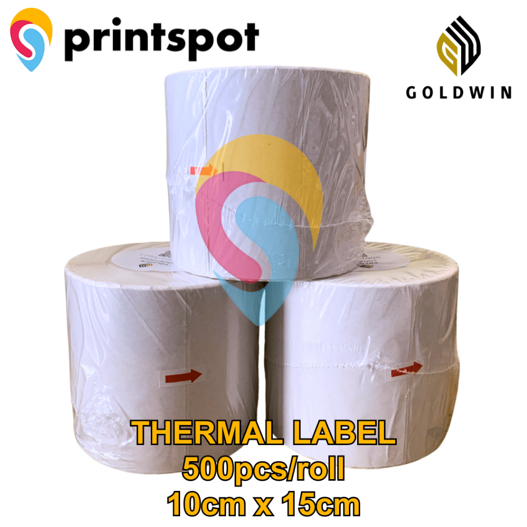 

Sticker Thermal Resi 10x15CM Goldwin / Stiker Label Barcode ISI 500 Waterproof - PER ROLL